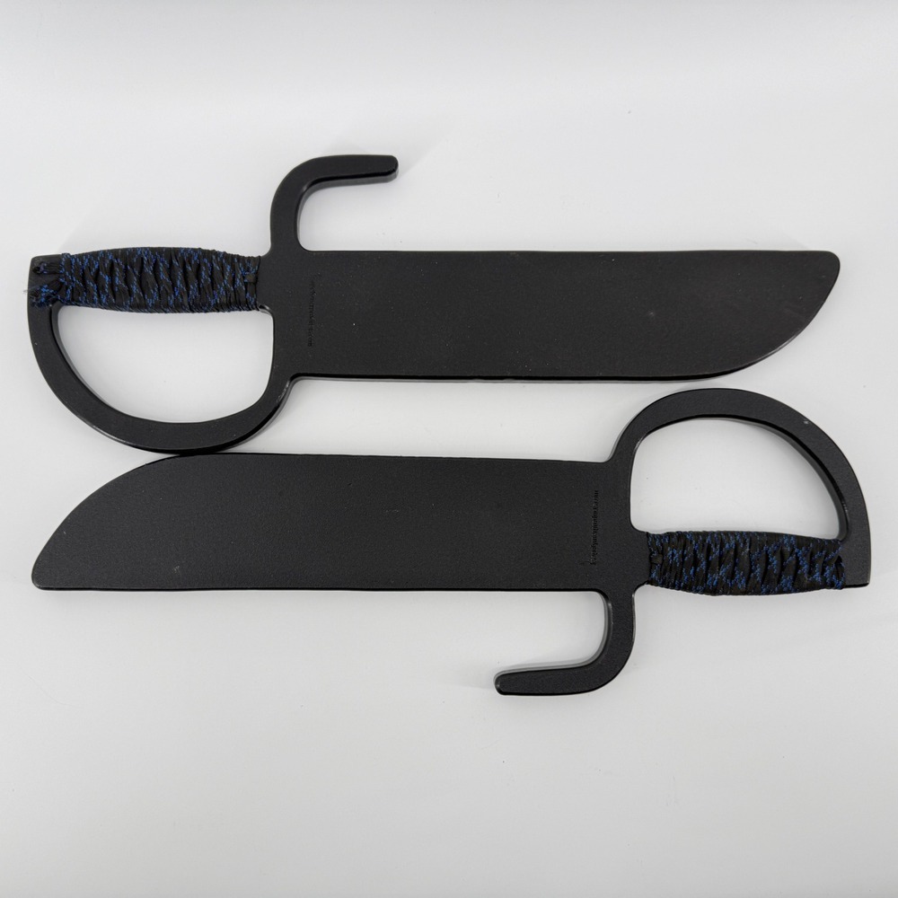 KSA Polymer Butterfly Swords Black Solid Plastic Training Paracord Wrap